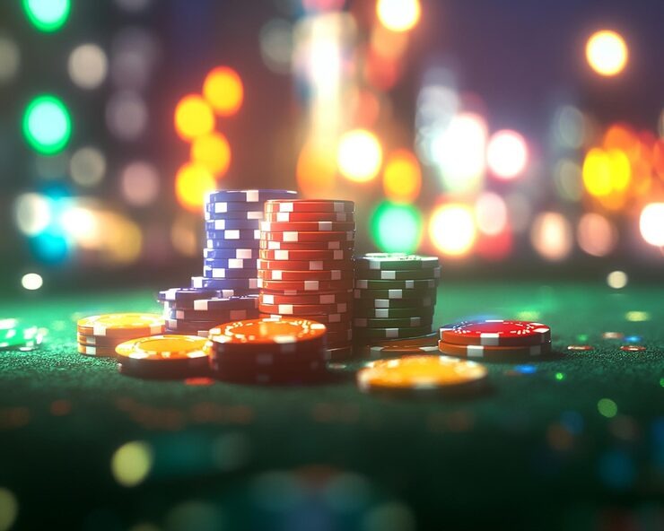 Payout summary showing win on split hand and blackjack result